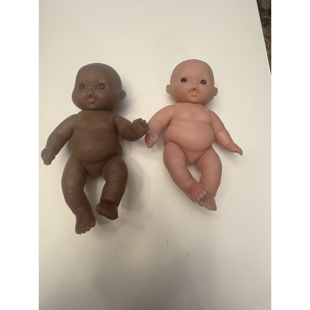Lot 2X Berenguer Mini NEWBORN Realistic Baby Doll Set Of 2 Tiny Cuties